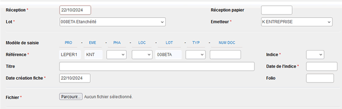 Ecran du logiciel pour nommer un visa